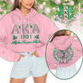AKA Rhinestone Cropped Pullover Hoodie HTTT